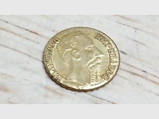 1865 Gold Mexican coin 