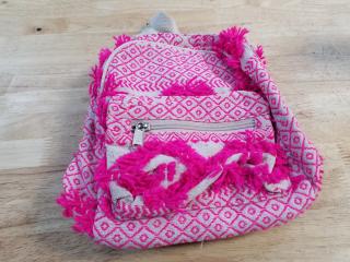 New Pink Fringed Mini Backpack
