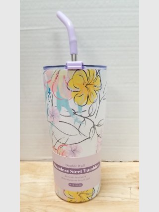 Floral Stainless Steel Tumbler, 20oz