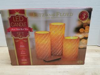 3 piece LED candle set