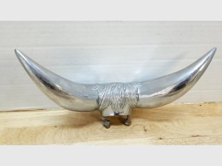 Chrome Longhorn Horns Ornament