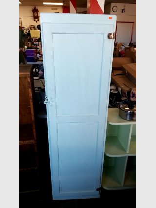 Tall Blue Cabinet, 63x18x13 in, bring help to load 