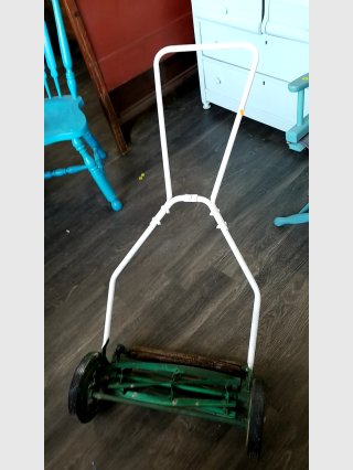 Vintage Push Reel Mower, locked up 