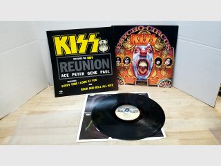 KISS Reunion and Psycho Circus posters, vinyl