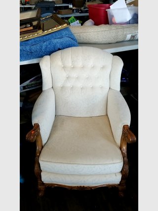 Vintage Cream Armchair, bring help to load 