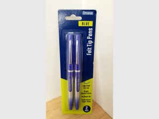 New Blue Felt Tip Pens 2-Pack