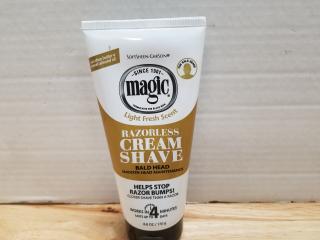 New razorless cream shave, bald head, 6 oz