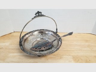 Antique Serving Bowl with Ladle, approx 8 inch