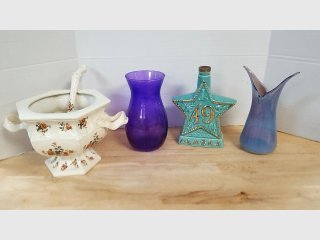 Vintage Glassware &  empty Alaska Star decanter