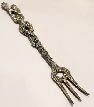 ITALIAN Demitasse Fork/Vintage Baroque Style, 5.5 inch