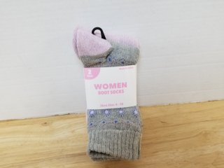 2 New pairs ladies boot socks size 4-10
