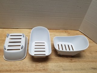 3 new dish sponge holder, plastic 