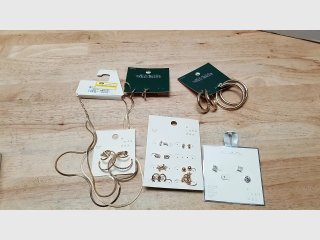 Assorted Gold Tone Earrings Necklace Set