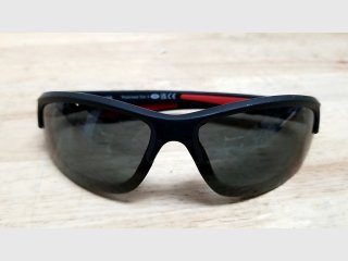 Black Wraparound Sports Sunglasses