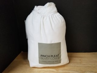 Pinch pleat duvet cover and shams, king/cal king 