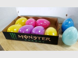 New 5 inch plastic Easter Eggs containers