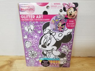 New minnie mouse glitter art set, 10 inch