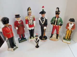 Empty decanters, tallest approx 20 inch