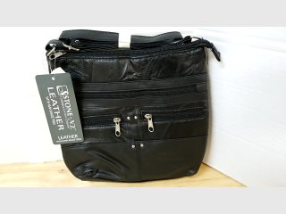 Stoney Leather Multi-Pocket Shoulder Bag