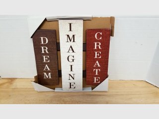 Dream Imagine Create Wood Sign 10 by 10 inch 