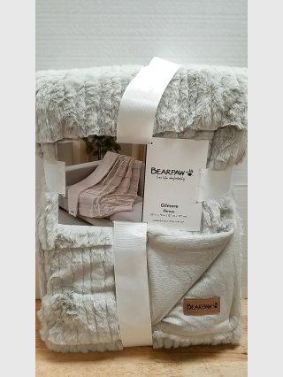 New Dearfoams Gray Glitter Fleece Blanket Set