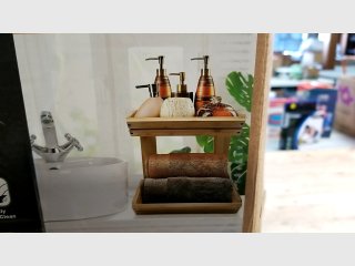 New Bamboo Bathroom Organizer Shelf