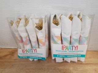 New set rolled cutlery 
