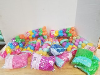 New easter eggs and grass