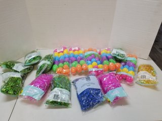 New easter eggs and grass