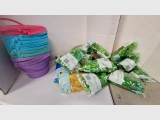 Assorted Plastic Baskets 5x8 inch and Easter grass