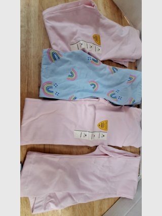 Pink & Rainbow Baby Leggings Lot