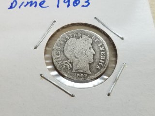 1903 Silver Barber Dime