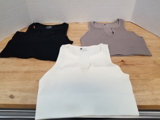 3 new ladies crop tops size small 