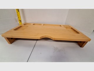Bamboo Laptop Stand with Organizers