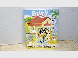 New Bluey 30pc Puzzle Color & Sticker Activity Pad