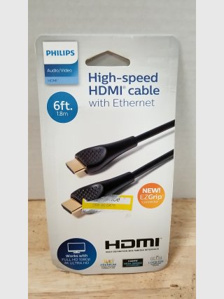 New Philips 6ft High-Speed HDMI Cable w/Ethernet