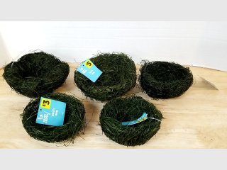 Artificial Green Bird Nests (5 Pack