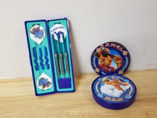 Joe Camel darts and coaster set