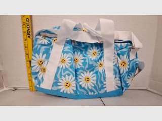 Blue Daisy Smiley Duffle Bag