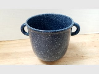 New Blue Speckled Ceramic Flower Pot, 10 in