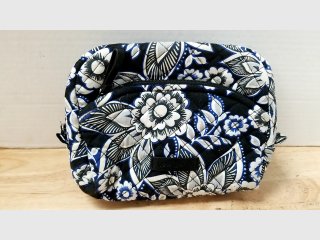 Vera Bradley Black Floral Cosmetic Bag