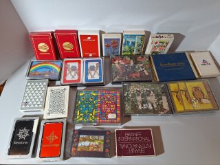 Flat of decks of playing cards