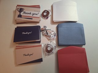 New 6x4 inch baseball themed cards, envelopes, stickers 