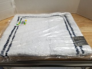 New Border Stripe bath rug 34 by 21 inch