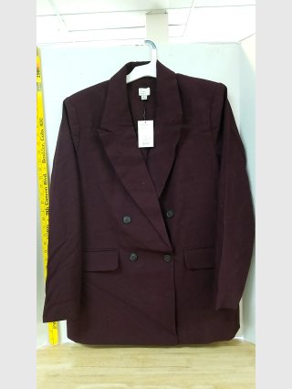 Burgundy Oversized Blazer Jacket