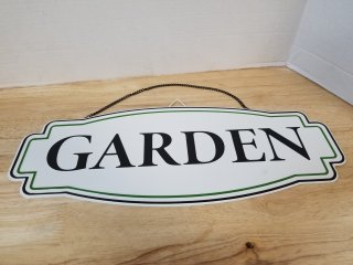 Tin garden sign 20 by 8 inch