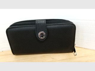 DKNY Black Textured Leather Wallet