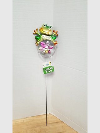 Frog Garden Stake, 22 inch tall 