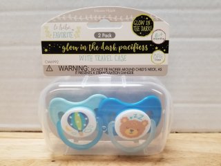 2 pack glow in the dark Pacifiers 