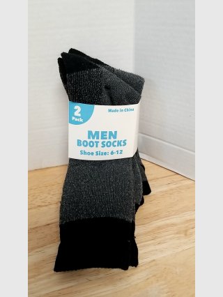 Men's Boot Socks 2-Pack Shoe 6-12